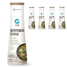 청정원 참깨흑임자 드레싱, 300g, 5개