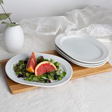 Le Pallet陶瓷橢圓餐盤, Ciel Blue, 4入, 橢圓盤