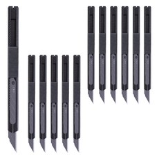 deLi 得力 纖薄黑色30度小型美工刀 TD201, 混合顏色, 12個