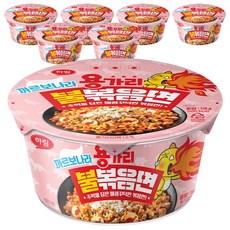 하림 용가리 불볶음면 까르보나라 컵 118g, 7개