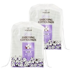 VITAHALO 壓紋化妝棉, 1000片, 2包