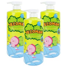 Yecomam 兒童大容量3合1多效沐浴洗髮精 哈密瓜, 1L, 3個