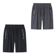 JTL 男性新款運動涼感冰絲短褲 2件組