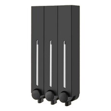 HOMEPLUZ 3孔給皂機 500ml, ABS塑膠, 附安裝螺絲/安裝膠帶, 消光黑, 1台