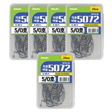 KIWRA 5072 美德針寬釣魚鉤 K-315 20p, 5個