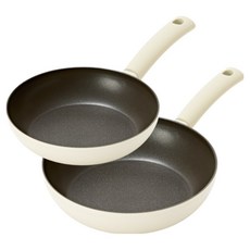 실바트 국산 순수 IH 인덕션 프라이팬 2종 세트, 아이보리, 1세트, 프라이팬 20cm + 프라이팬 24cm