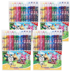 TiTi 動物營 紙捲色鉛筆, 12色, 4個