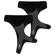 AOLIKES 奧力克斯 超薄透氣碳纖維紋路加壓運動護踝 右腳 7130A, 黑色 + 灰條紋, 2個