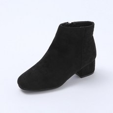 ChakanShoes 中跟麂皮側拉鍊踝靴 BSSDS4b96100