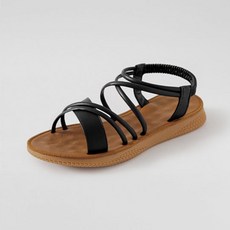ChakanShoes 女款束帶涼鞋 SDLTR2e116, 245mm, 黑色
