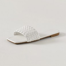 ChakanShoes 女款時尚編織拖鞋 SPLTS2c101, 230mm, 白色