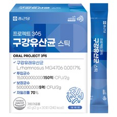 Chong Kun Dang 鍾根堂 Pharm Project 365 口腔益生菌隨身包 30入, 1個, 60g