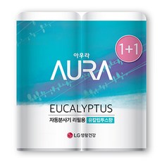 아우라 자동분사 실내용 방향제 리필, 280ml, 2개, 유칼립투스