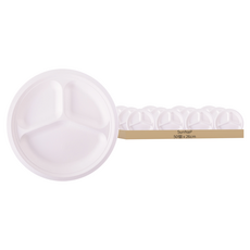 SunNaP 紙塑10吋3格盤 26cm, 50個, 1組