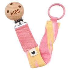 BIBS 有機棉奶嘴鏈, 100%無BPA、PVC DEHP, 防丟配件, 夕陽, 1條