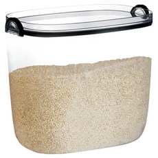 Nature Living 方便冷藏的透明密封米箱 10kg + 米勺, 混合顏色, 1套