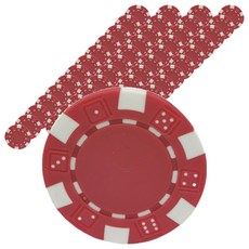 다싸닷컴 국제규격 컬러 포커칩, 레드, 50개