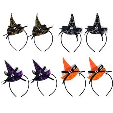 PARTYSHOW 萬聖節尖頂女巫帽髮箍, 隨機出貨, 8個