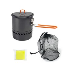 아이두젠 캠핑 리액터 스토브 포트 1.7L + 뚜껑 + 수세미 + 보관가방 세트, 그레이, 1세트