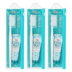 CLIO Coolmax 旅行用大牙刷 隨機出貨 + 薄荷牙膏 25g 套組, 3套