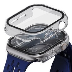 칸탐 애플워치 풀커버 케이스 2종 세트, 투명, 투명, 1세트