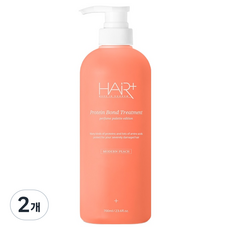 헤어플러스 단백질 본드 퍼퓸 헤어 트리트먼트 모던피치, 700ml, 2개