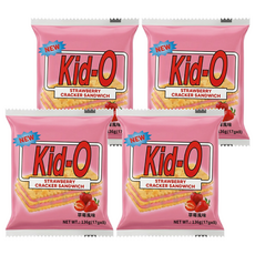 Kid-O 三明治餅乾 草莓風味, 136g, 4袋