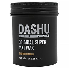DASHU Original Super Mat Wax 男性專用頂級髮蠟, 強力塑型, 含黑豆, 摩洛哥堅果精油, 椰子香, 100ml, 1罐