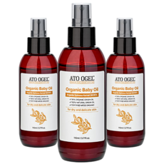 아토오겔 유기농 베이비 오일, 110ml, 3개