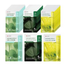 LEADERS 麗得姿 Nature Effect面膜 積雪草 10片+魚腥草 10片+柚子維他命 10片組, 1組