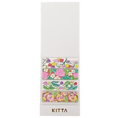 KING JIM HITOTOKI KITTA 隨身攜帶和紙膠帶 北澤平祐設計款 KIT064 70.5 x 54mm 4張, 植物, 1本