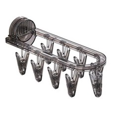 無痕吸盤折疊衣架 透灰