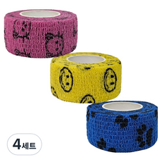 POVIS 그림자가점착밴드 2.5cm x 2m 3종 세트, 4세트