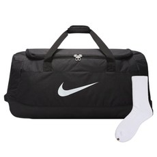 Nike Club Team 120L 滾輪行李袋 BA5199-010 + Welldone 襪子組, 黑色