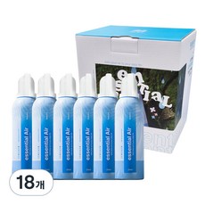 지리에어 프리미엄 휴대용 미니 공기캔 산소캔 여행용 에센셜에어 253ml, 18개