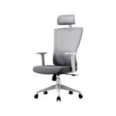 SEAT SET 辦公椅 Y20, 15kg, 白框灰網, 人體工學設計, 透氣網布