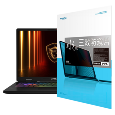 YADI 亞第 16 : 10 水之鏡防窺片 靜電吸附 MSI Crosshair 17 HX AI D2XWGKG-007TW適用 PF4PPA-W170, 透明色, 1片