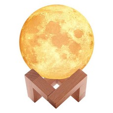 ANTIAN 3D打印月球燈 15cm 食用級可降解PLA材質, 白色