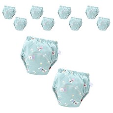 스타도어 유아용 큐트패턴 배변팬티 2p 세트, 그린베어, 5개