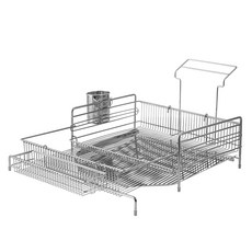 comet 頂級全不鏽鋼擴展型碗盤瀝水架, 1個, 單一顏色, 1欄