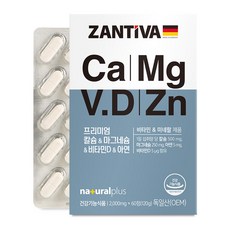 Zantiva 優質鈣鎂維生素 D 鋅, 60片, 1個