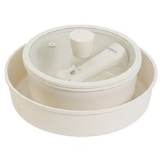 LENANSE US系列 適用瓦斯爐/電磁爐/黑晶爐/IH爐/烤箱, 鍋18 x 8cm + 鍋25 x 6cm + 鍋蓋19 x 6cm, 象牙白 + 灰色, 1組