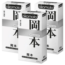 okamoto 岡本 Skinless蝶薄型保險套, 10個, 3盒