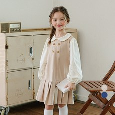 OWLEYBARN 女童可愛學院風連身裙