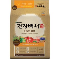 건강백서 전연령 강아지 기능성 사료, 피부/피모, 3.9kg, 1개