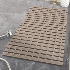 Hanbomnuri PVC浴室防滑吸盤式地墊, 米色, 1個