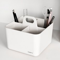 Habbity簡約現代物品整理用品整理收納箱儲藏箱 M, 2個, 白色