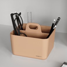 하비티 심플 모던 용품정리 펜트리 수납박스 S, 샌드핑크, 2개