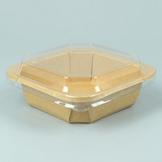 Cheonun Package 早午餐八角容器 650ml, 50個, 1入
