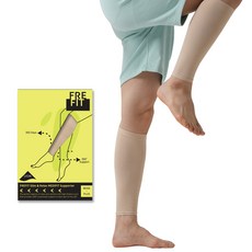 프레핏 의료기기 다리붓기개선 슬림앤릴렉스 메디핏 랩 압박스타킹 베이지, 종아리/무릎형, 1개